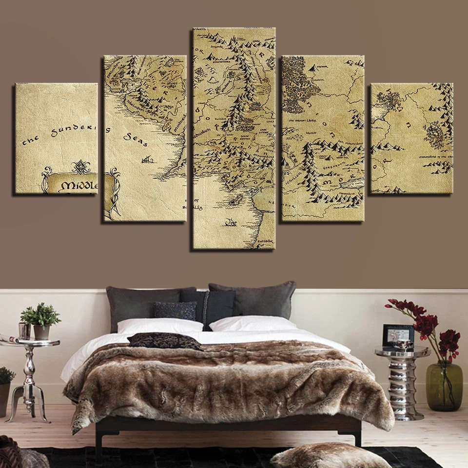 Абстрактная картина HD холст для гостиной настенный художественный постер 5 шт.