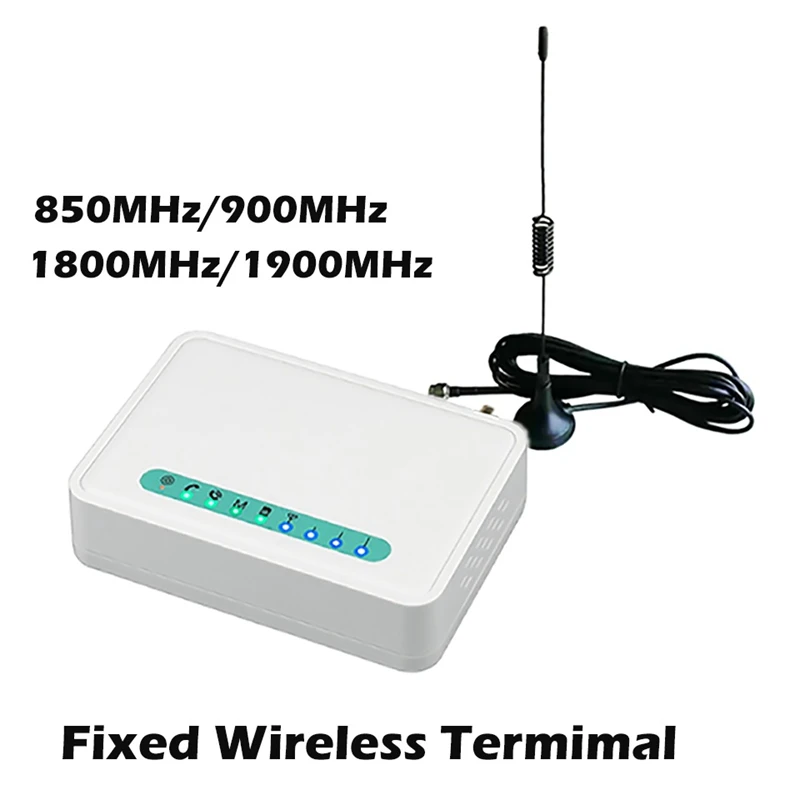 

Fixed Wireless Terminal Quad Band GSM SIM Card Phone Line Desktop Caller Dialer GSM850/900/1800/1900MHZ EU Plug