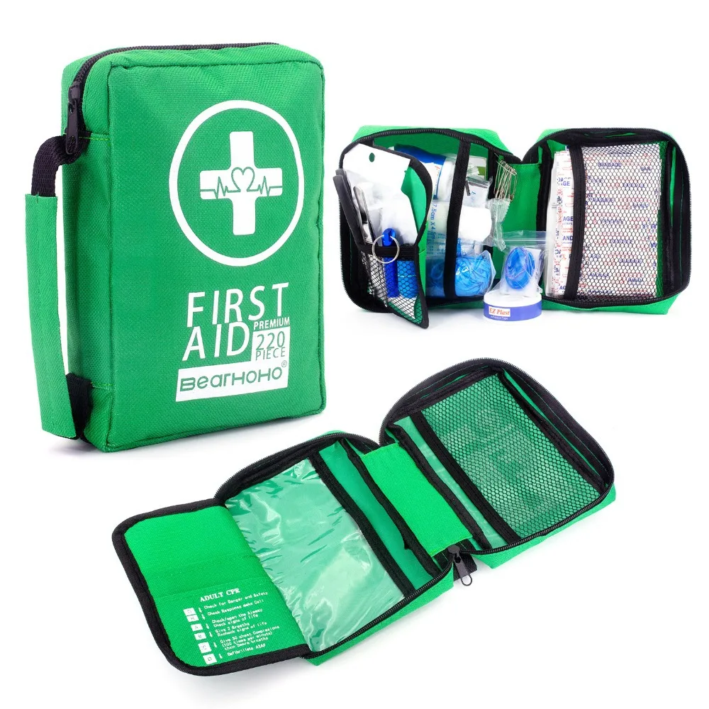 

220Pcs Mini First Aid Kit Portable Waterproof First Aid Bag For Car Home Travel Hiking Camping Outdoor Emergency Safety Kits