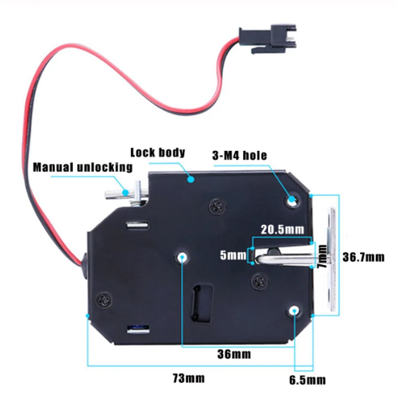 12V 2A Электрический магнитный замок 150 кг/330lb Отказоустойчивая удерживающая сила