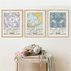 Лондонский подземный художественный стиль, рисунок на холсте Вильям морририса, выставочный плакат Виктория и Альберт, картина, украшение для стен