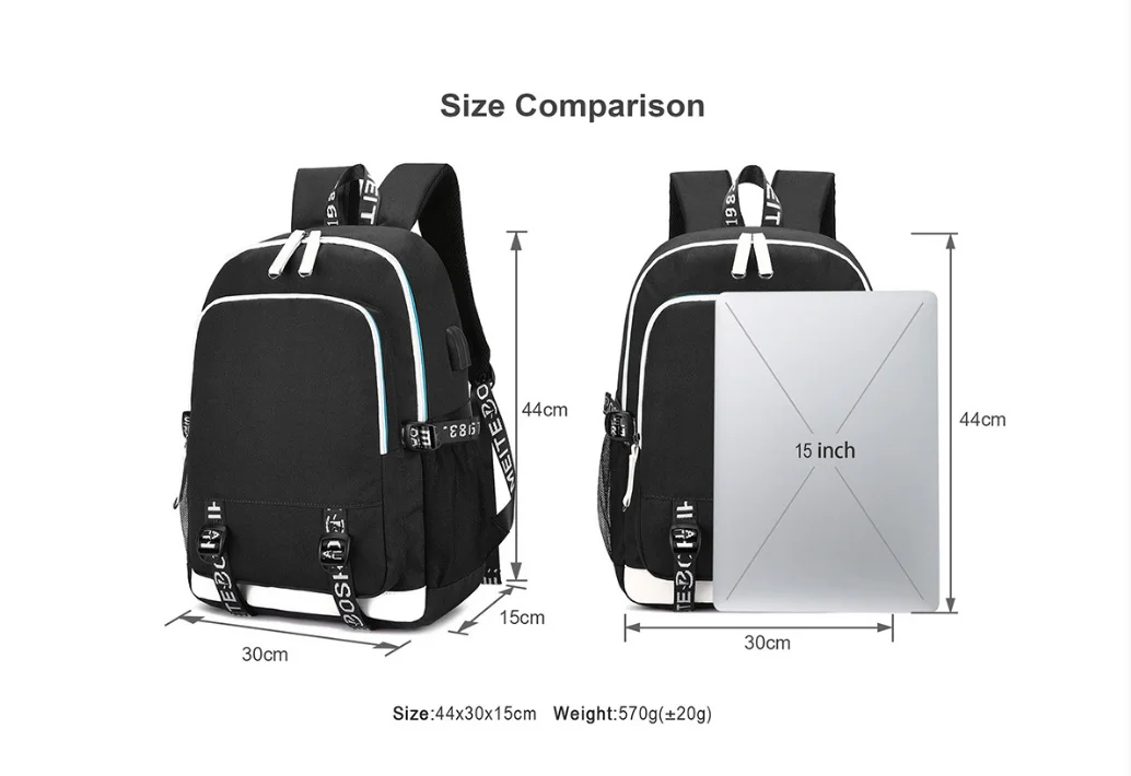 hot friday night funkin school bags for teenager usb charging laptop backpack boys girls student book bag mochila travel bag free global shipping