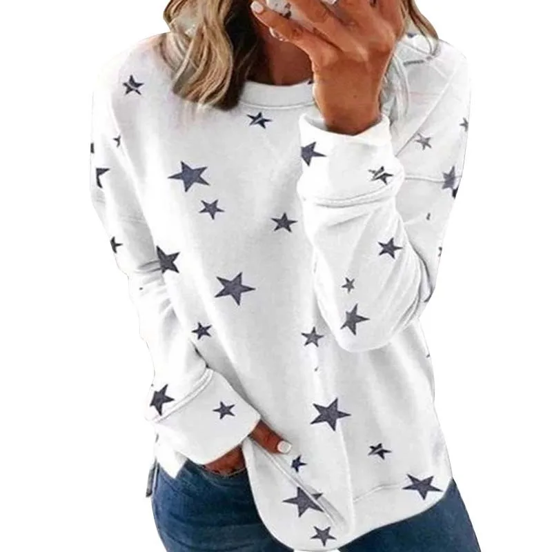 

Fashion Print Oversized T Shirt Women Summer O Neck Long Sleeve Casual Loose Tops Vintage Streetwear Tee Shirt Femme Ropa Mujer