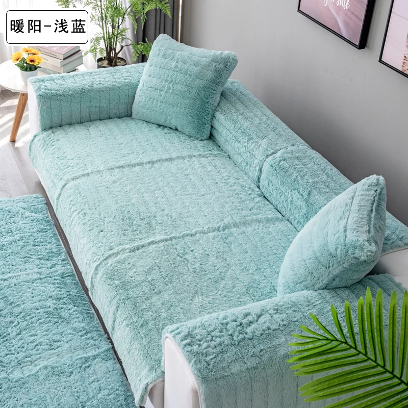 Зимняя плюшевая подушка для дивана Всесезонная противоскользящая ткань все