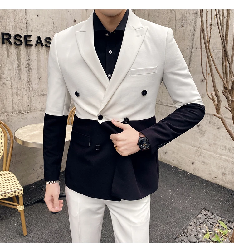 Traje Novio, мужские вечерние костюмы контрастных цветов, мужские костюмы для сцены, приталенные костюмы, брюки для выпускного, двубортный костюм, мужской костюм