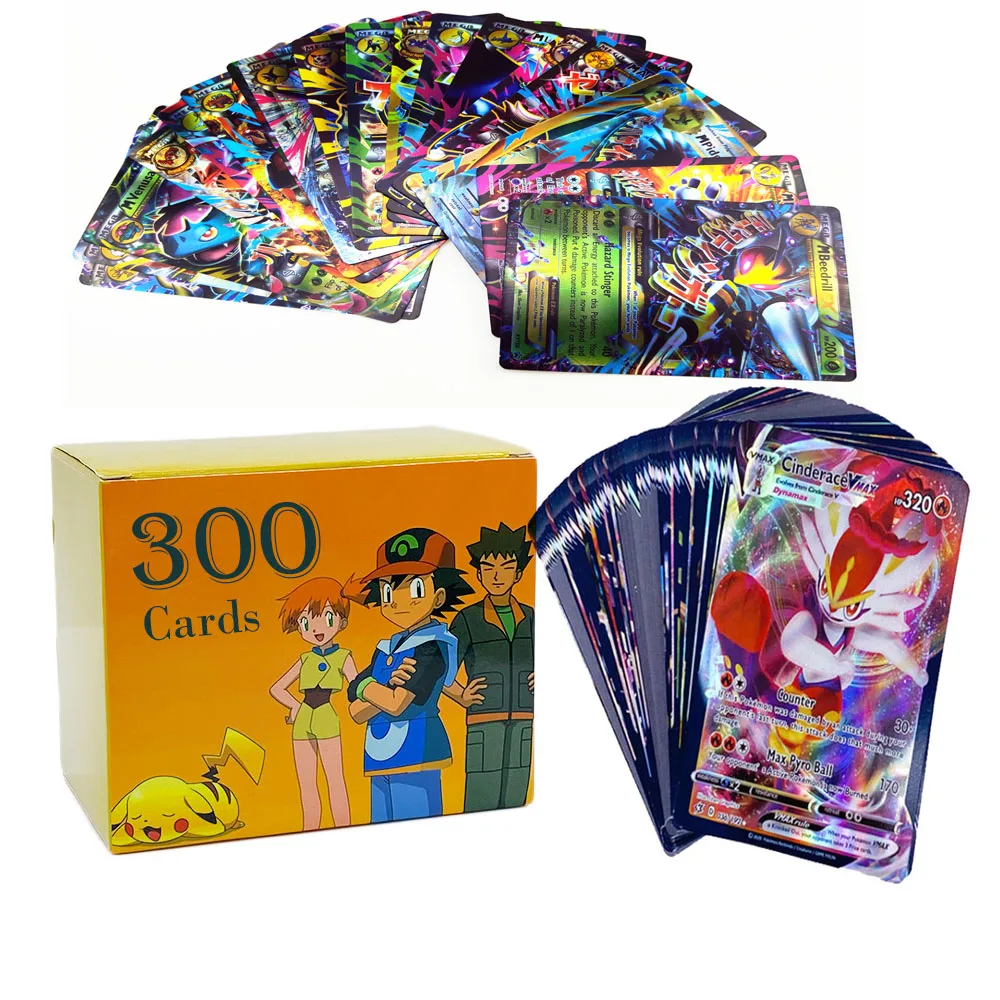 

20-300Pcs Pokemon English Version 200 V MAX 300 GX Best Selling Children Battle Game Tag Team Shining Cards TOMY Kids Gifts