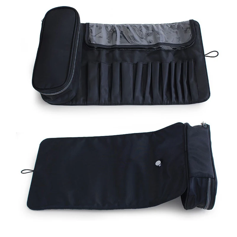 

Makeup Brushes Set 24-Pcs Cosmetic Bag Women's Travel Fold Organizer Make Up Brushes Pouch Foundation Powder Blushes Brushes