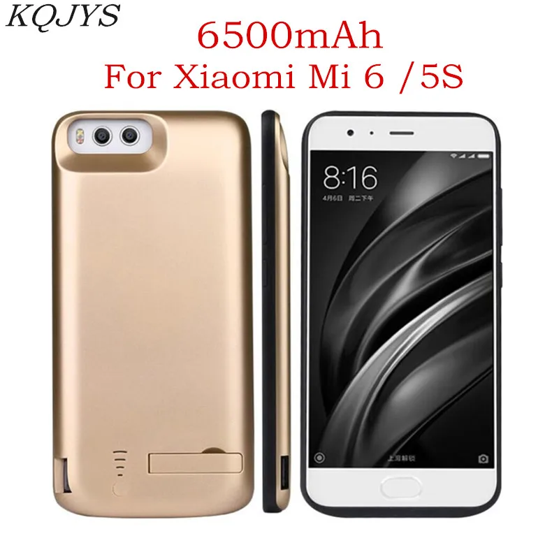 KQJYS 6500 мАч для Xiaomi Mi 6 зарядное устройство чехол внешний аккумулятор зарядный 5S