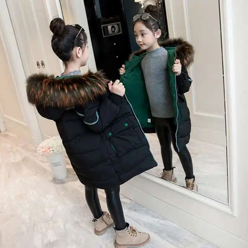 2019 теплая зимняя детская куртка Детская Зимняя шерстяная Верхняя одежда