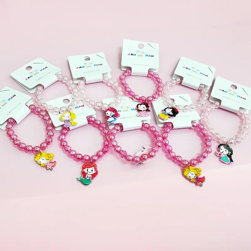 

Disney Aisha Snow White Bracelet Sweet Pink Mermaid Princess Bracelet Anime Children Makeup Toys Cartoon Girls Birthday Gifts