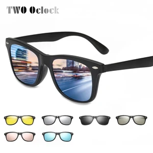 Солнцезащитные очки с двумя Oclock, магнитные, женские, клипсы, солнцезащитные очки, мужские, Поляризованные, UV400, TR90, 3D очки ночного видения с диоптриями по рецепту, C2208