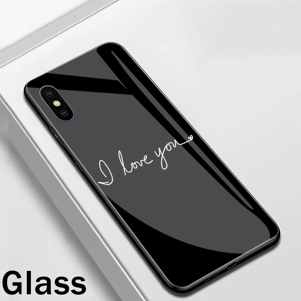 Ciciber Сердце Любовь Королева девушка закаленное стекло чехол для Apple iPhone 11 Pro Max XR X XS MAX 8 7 6 6S Plus телефонные чехлы Funda Shell - Цвет: WM03324