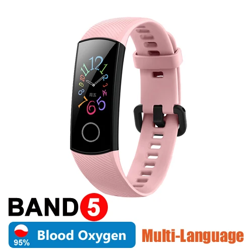Band 5 Pink Huawei Honor Band 4 Band 5 Смарт-часы 50 м Водонепроницаемый фитнес-трекер AMOLED сенсорный экран для сердечного ритма монитор сообщение шоу - Цвет: Band 5 Pink