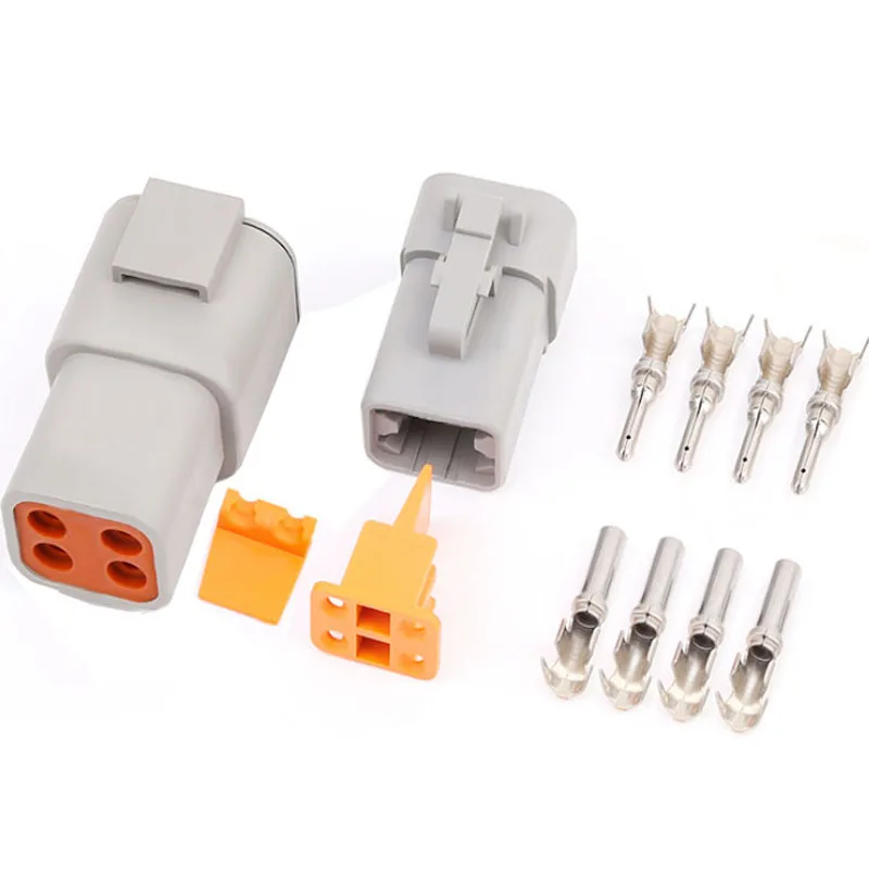 1 компл. DTP 4 штырька DTP06-4S 12AWG автоматически запечатанный Электрический разъем |