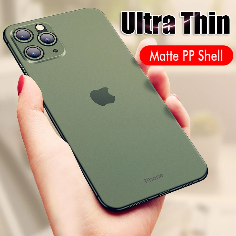Модный 0 26 мм ультра тонкий ПК чехол для iphone 11 Pro Max X XR XS матовый телефона 7 8 6 6s PLus