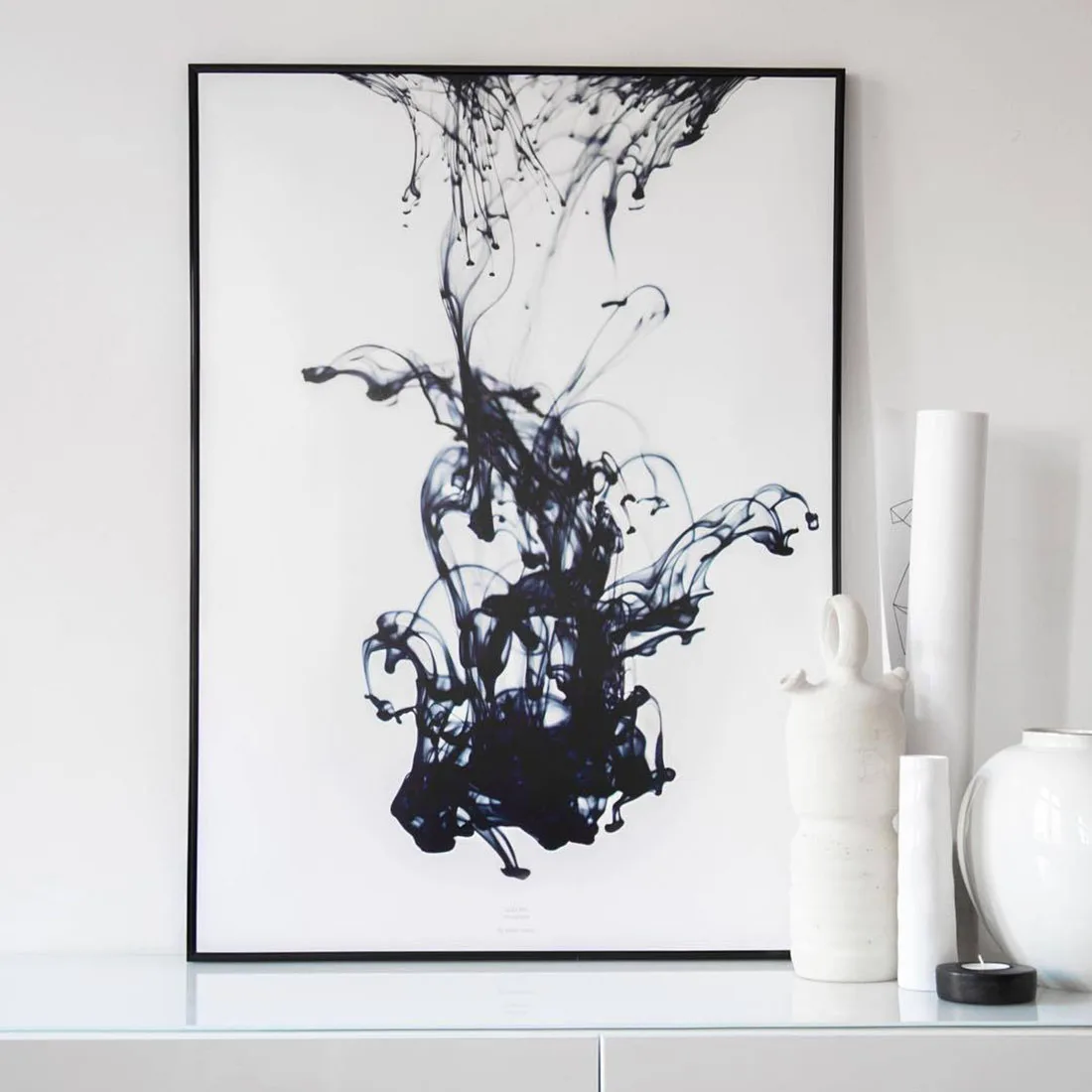 Настенная рамка для фотографий пластиковая стеклянная Металлическая черная