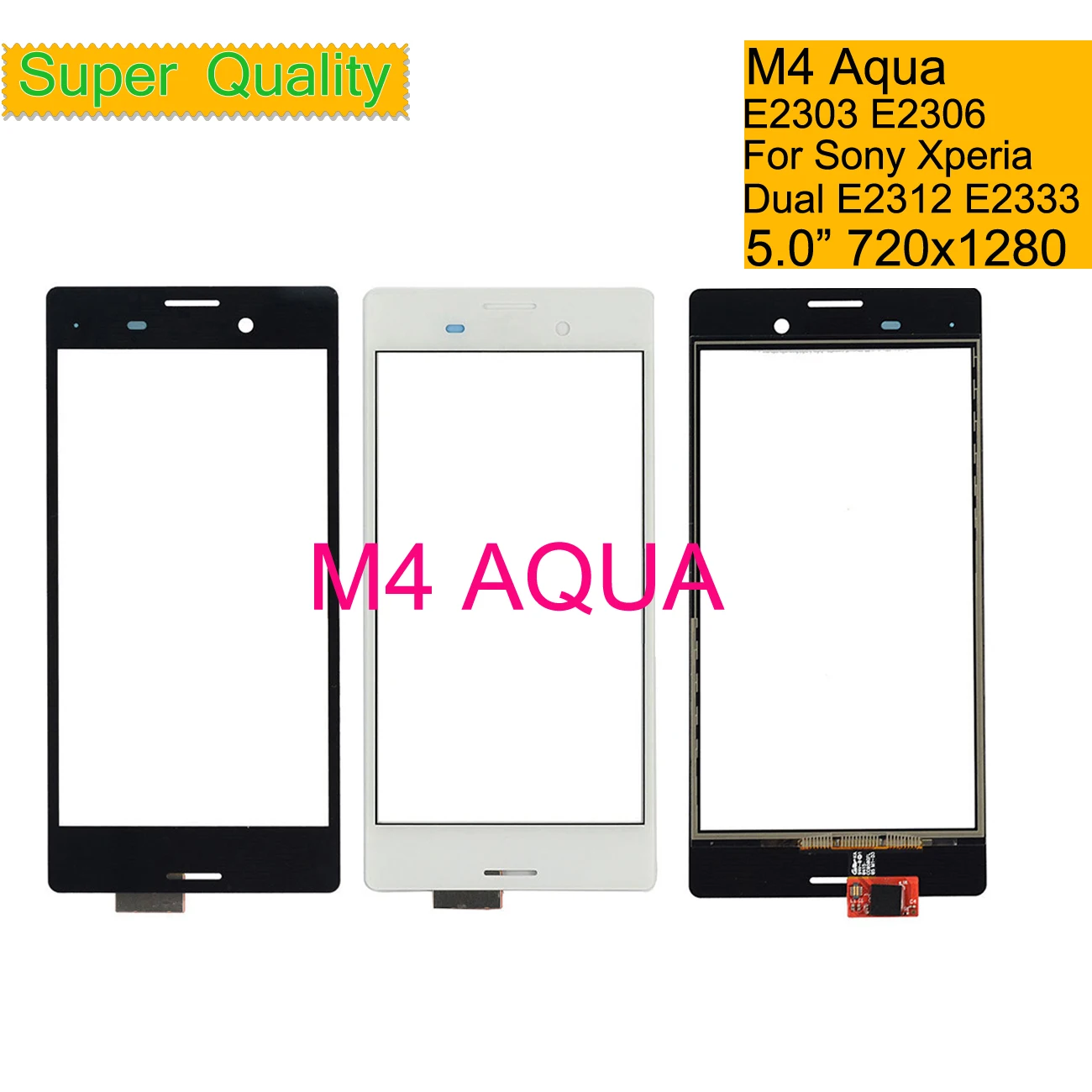 Сенсорный экран для sony Xperia M4 AQUA E2303 E2306 E2353 сенсорный экран дигитайзер стекло передней сенсорной панели объектив двойной E2312 E2333