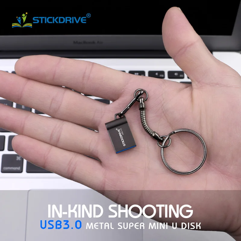 Супер мини металлический usb флеш накопитель 8 ГБ 16 32 64 128 3 0 флешка с кольцом для