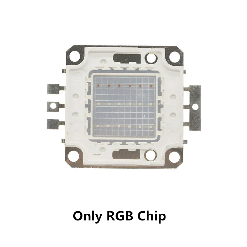 Only Chip Светодиодный шарик AC110-245V мощностью 10 Вт, 20 Вт, 30 Вт, 50 Вт 100 Вт высокой мощности Стабилизатора тока светодиода питания+ rgb-чип для поверхностного монтажа для потока переходник освещение Трансформатор - Цвет: Only Chip
