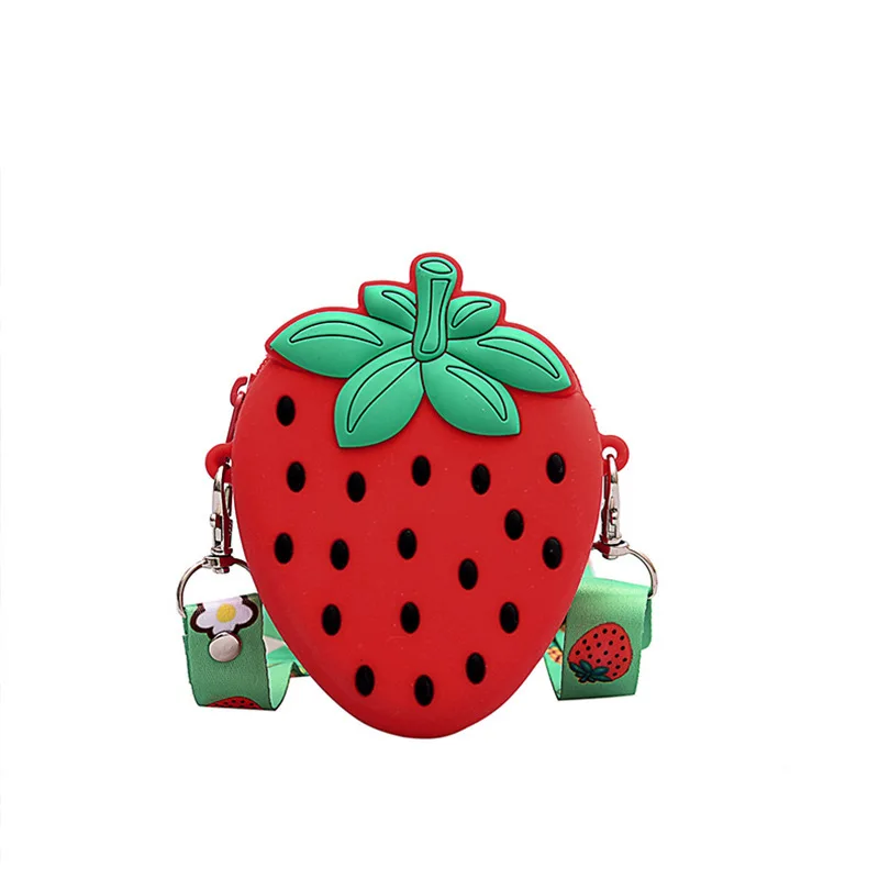 

2020 Silicone Fruit Avocad Girl Coin Purse Handbag Children Wallet Small Coin Box Bag Kid Money Bag Baby Shoulder Bag Purse