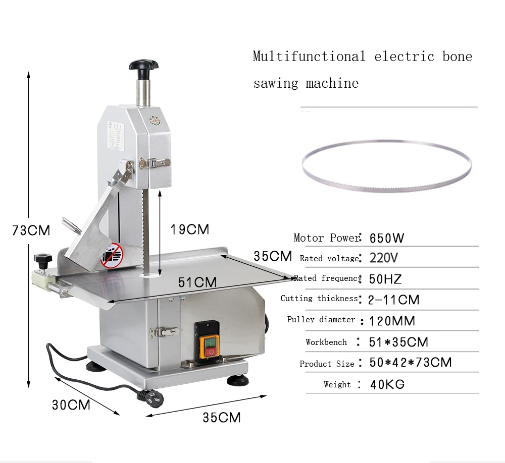 kitchen small chicken band saw machine 110V 220V meat bone cutter cutting commercial | Бытовая техника