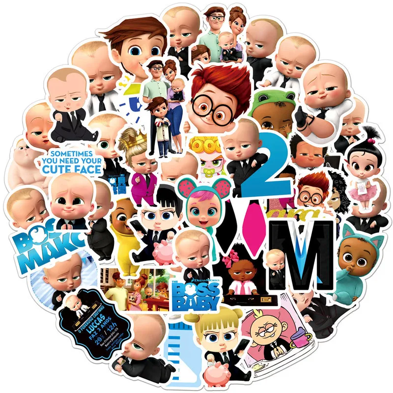 

50PCS Theme Baby Boss Stickers Pack Laptop Notebook Decorations Cool Girl Stickers For Motorcycle Skateboard Luggage Decal Toys