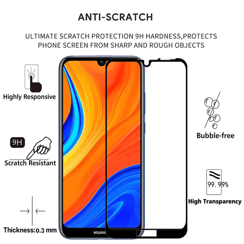 Защитное стекло fekuye закаленное с полным покрытием для Huawei Y6S Y9S Y6 Pro Y9 prime 2018 2019 |