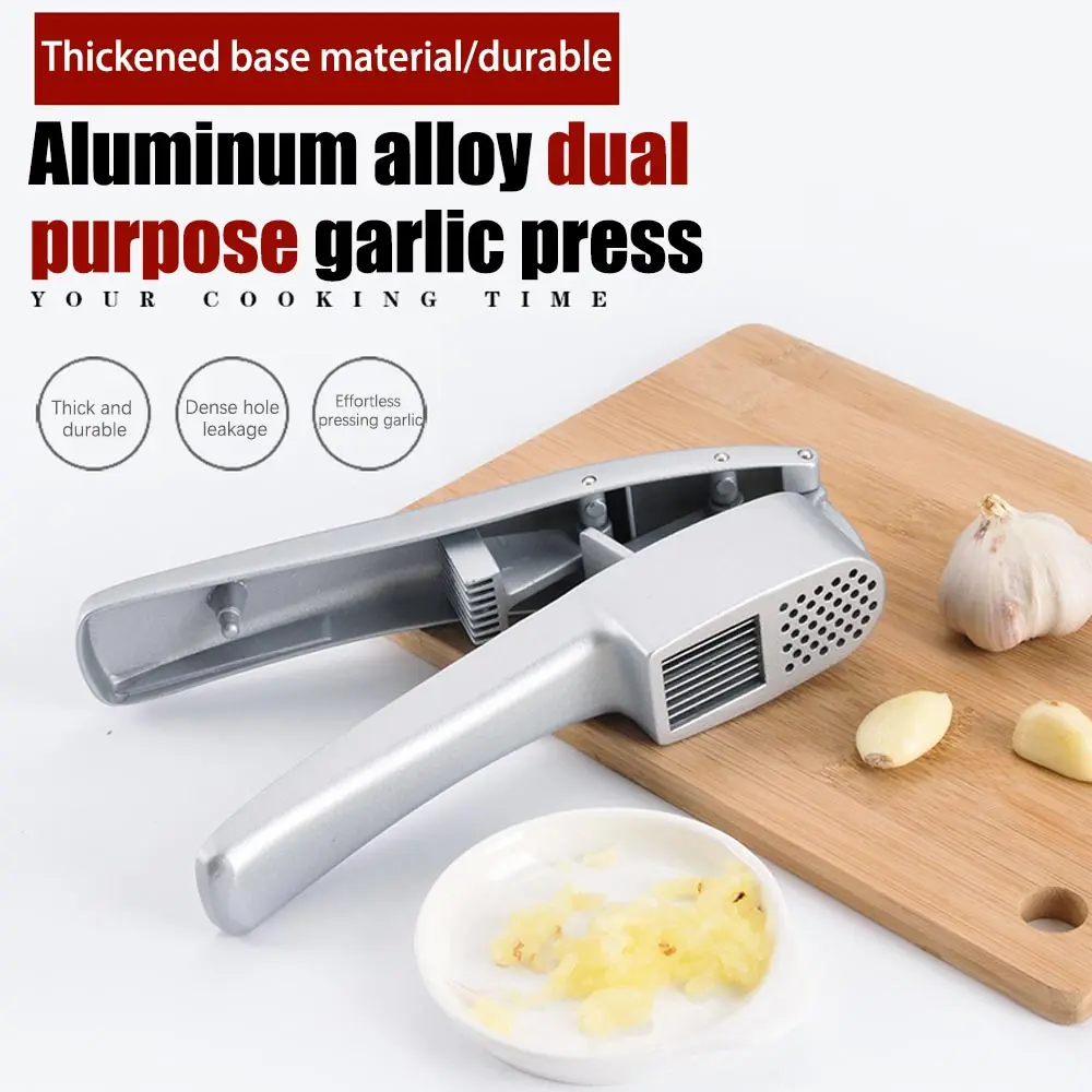 

2 in 1 Multifunctional Manual Garlic Press Mincer Zinc Alloy Hand Garlic Clasp Chopper Slicer Crusher Kitchen Vegetable Tools
