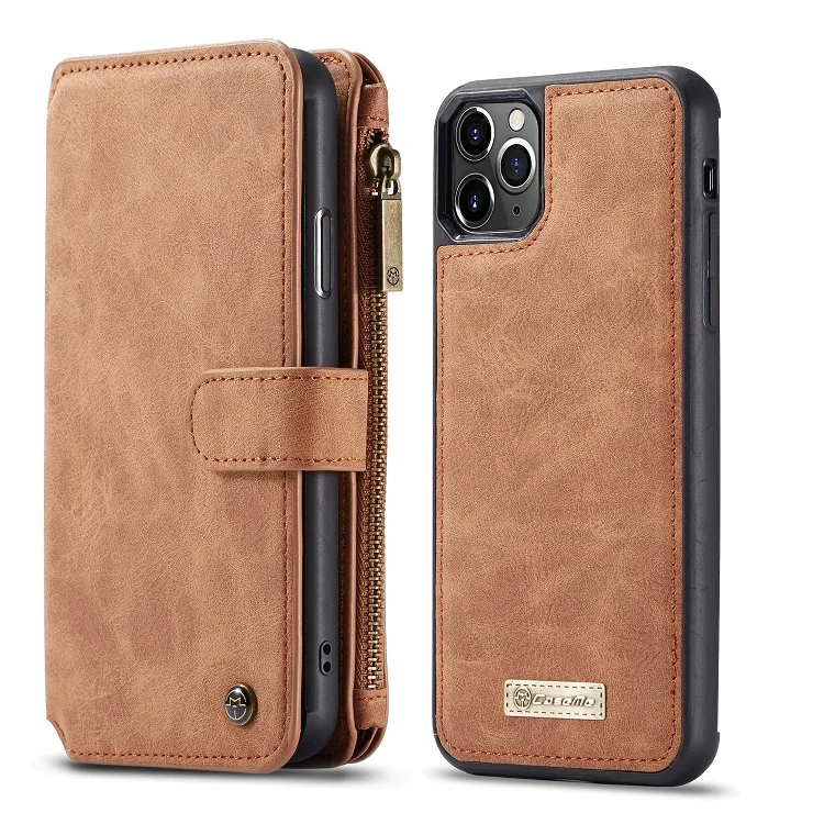 CAMEL Чехол мне бумажник чехол для iPhone 11Pro XS XR 7PLUS поставляется с вверх-вниз раскладушка и съемной брошью магнитное крепление чехол - Цвет: CAMEL