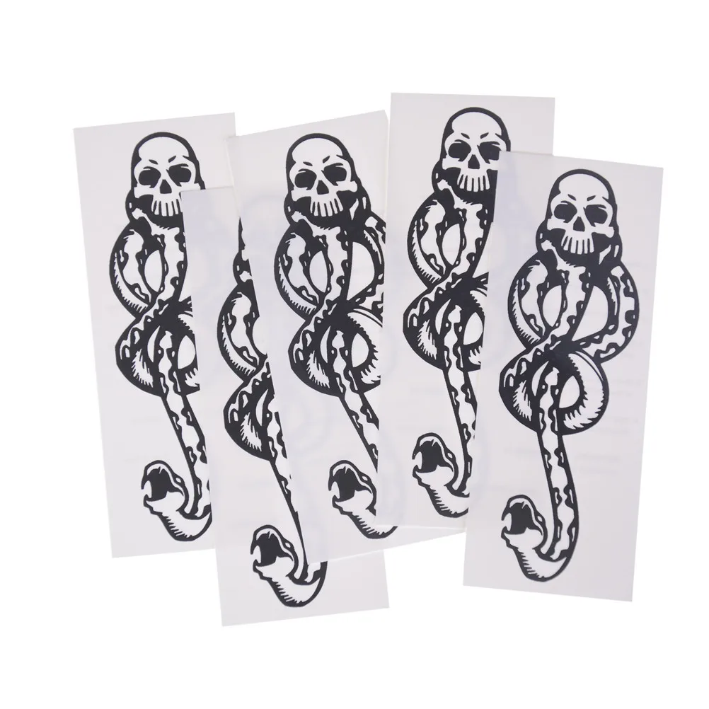 

1/5PCS Waterproof Temporary 3d Tattoos Stickers Death Eaters Dark Mark Make Up Cosplay Accessories Dancing Party Dance Arm Art