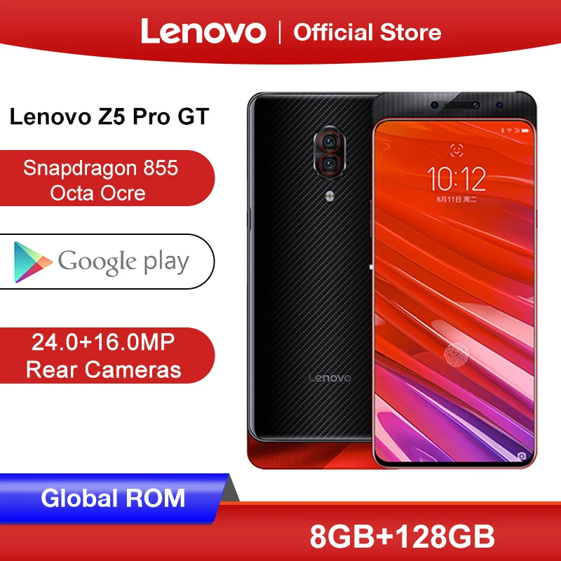 Оригинальный смартфон lenovo Z5 Pro GT Snapdragon 855 8 ГБ ОЗУ 128 Гб ПЗУ 6 39 дюйма встроенный