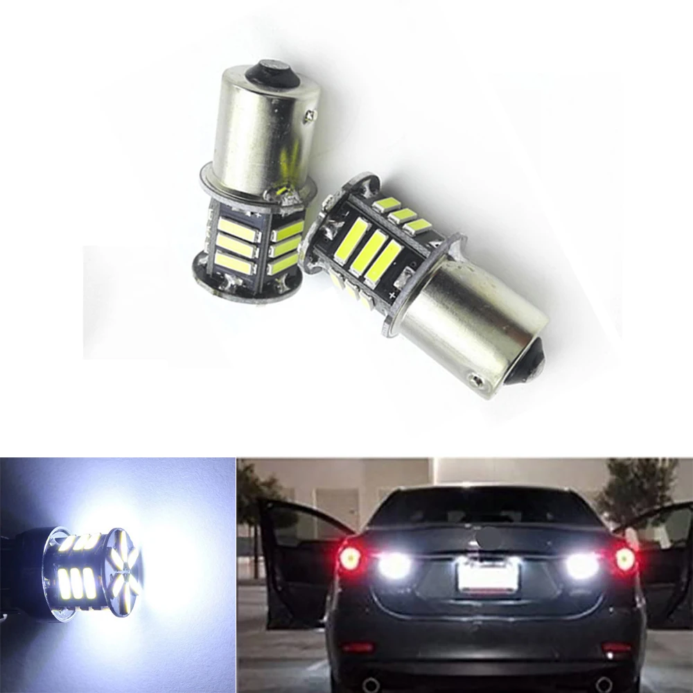 2 шт. Автомобильные светодиодные лампы S25 21SMD 1156 BA15S P21W |