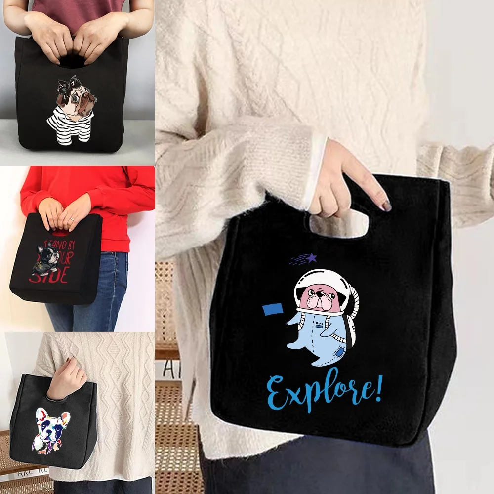 

Bags for Girls Thermal Lunch Bag,Women's Bag Canvas Eco Cooler Bag,2022 New Dog Print Tote Shoulder Anime Shopper Travel Bags