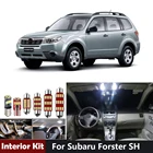 Комплект Canbus светодиодные лампы для освещения салона автомобиля посылка Subaru Forester, комплект из 9 предметов, Купольные лампы для багажника, номерного знака