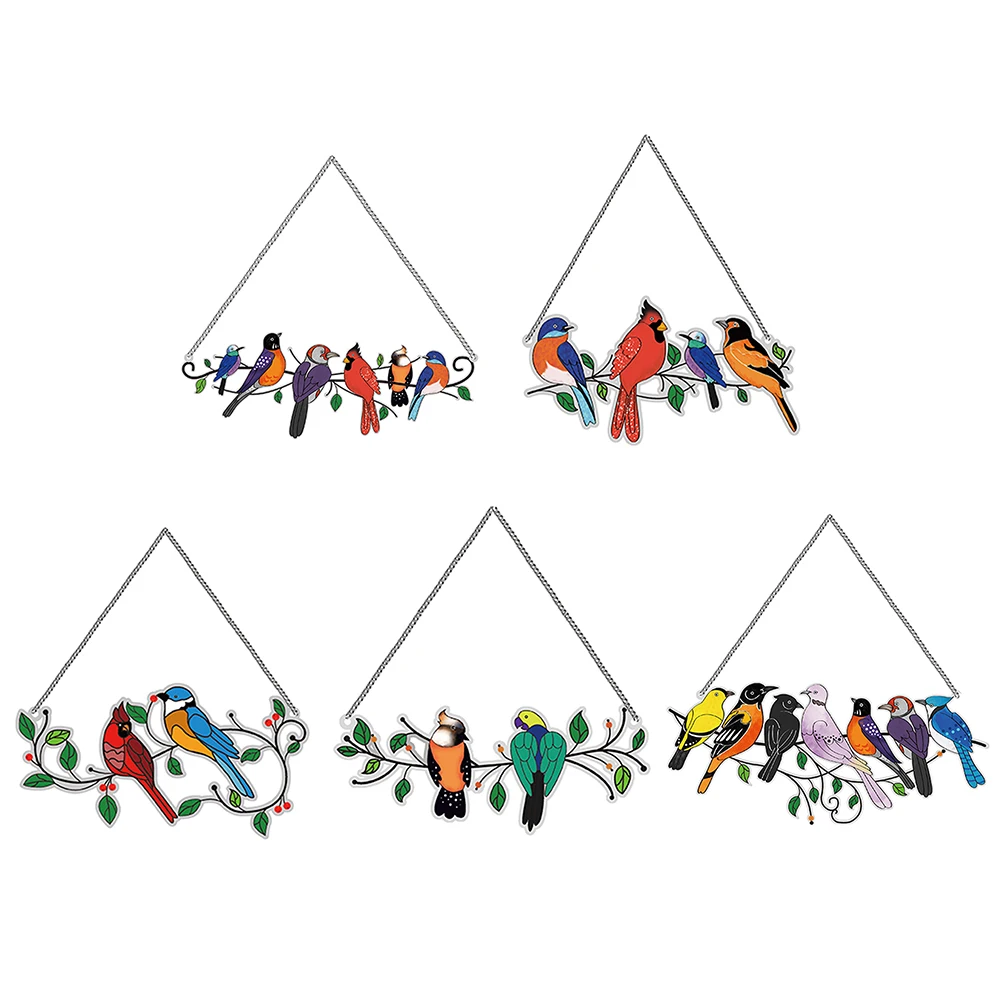 

DIY Diamond Painting Rhinestone Picture Acrylic Bird Flocks Pendant Crafts Wall Hanging Home Decoration Mosaic Art Kit Ornament