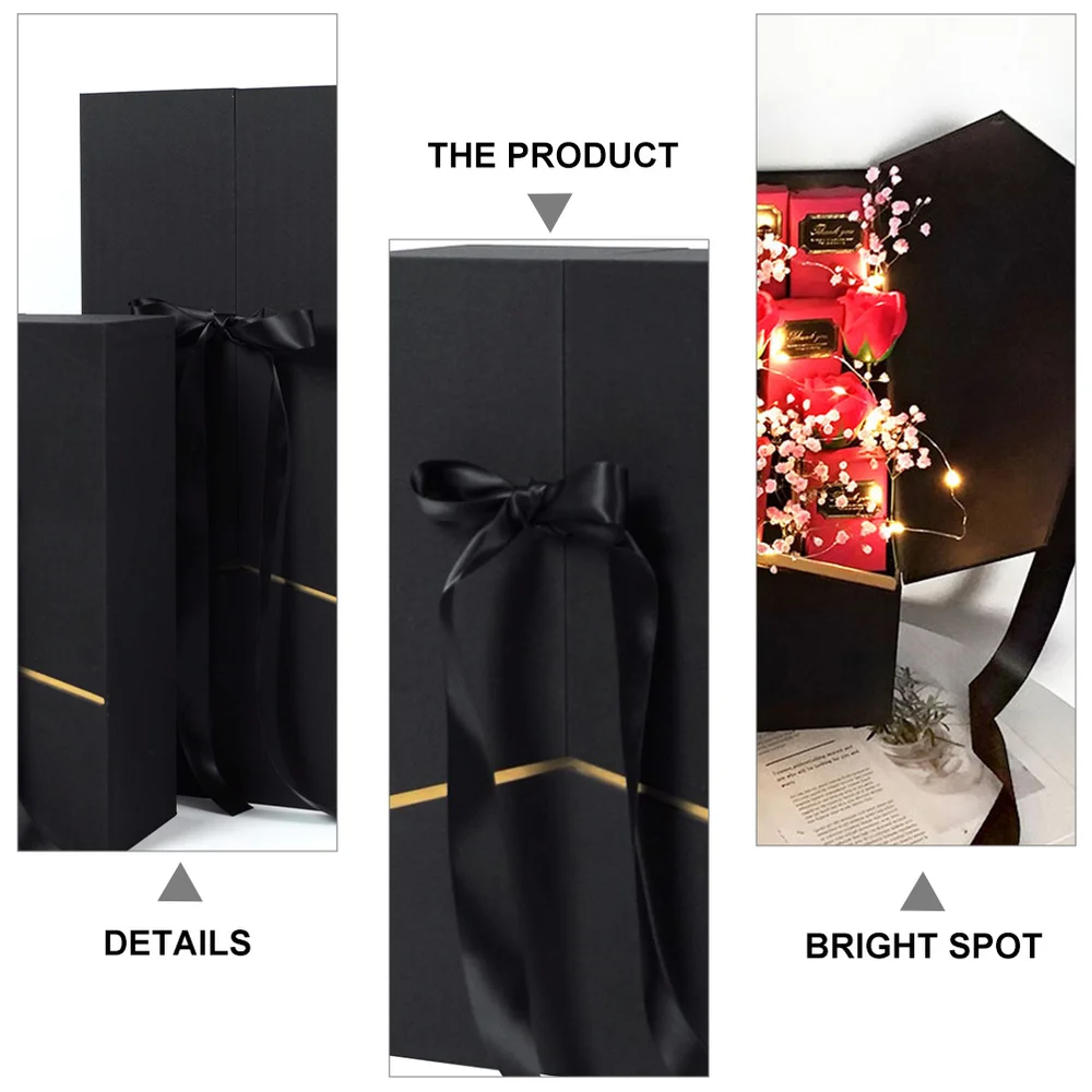 

Creative Chic Flower Box Paper Double Opening Gift Bag Rose Packaging Box