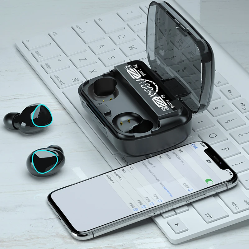 2021 M10 беспроводные наушники Bluetooth 5 1 для звонков TWS HIFI мини-наушники Спортивная