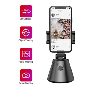 360 Degree Phone Holder Stand Auto Face Object Tracking Smart Shooting Camera Selfie Stick Rotation for YouTube Live Stream Vlog