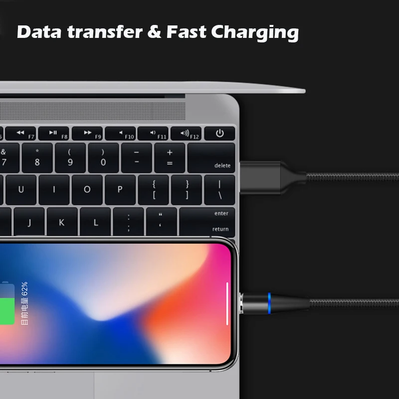 Магнитный USB кабель 3A для быстрой зарядки Micro Type C мобильный телефон передачи