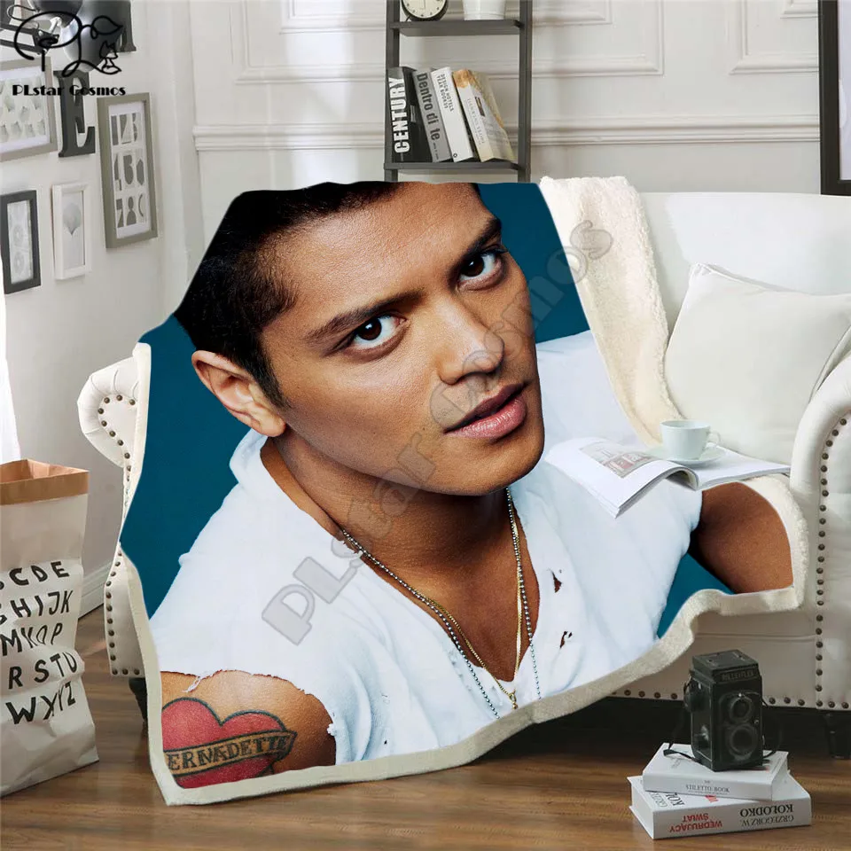 

Bruno Mar character pattern Fleece Blanket 3D full printed Wearable Blanket Adults/kids Fleece Blanket drop shippng style -2