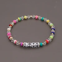 go2boho heishi disc colorful beads braclets crystal beaded bracelets love bracelet for women 2021 trendy pulsera summer jewelry