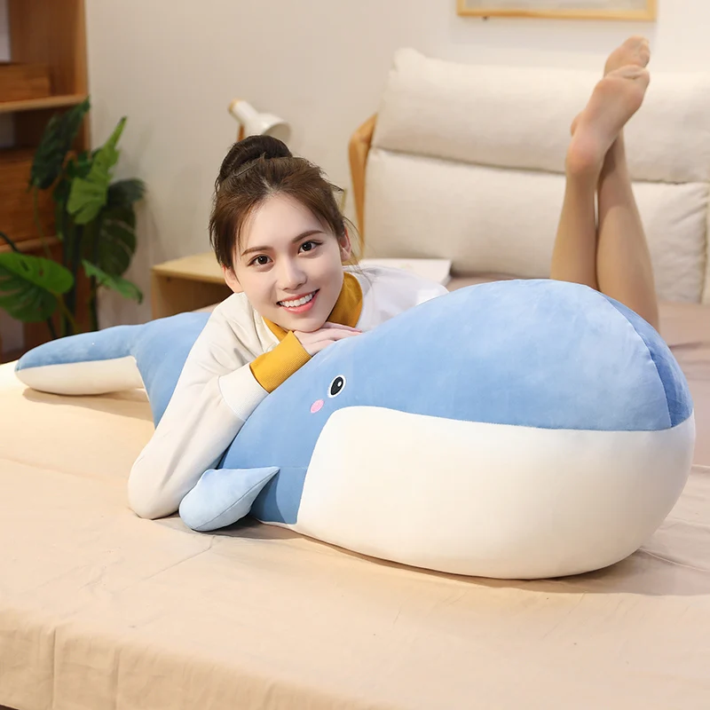 

50-150CM Giant Size Plush Toy Sea Animal Blue Whale Soft Toy Stuffed Animal Children's Birthday Gifts