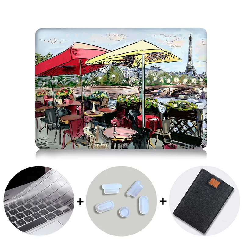 MB11 Чехол MTT с Эйфелевой башней для Macbook Air Pro retina 11 12 13 15, ручная роспись, чехол для Mac book, 13,3 дюймов, сенсорная панель, чехол для ноутбука - Цвет: MB11