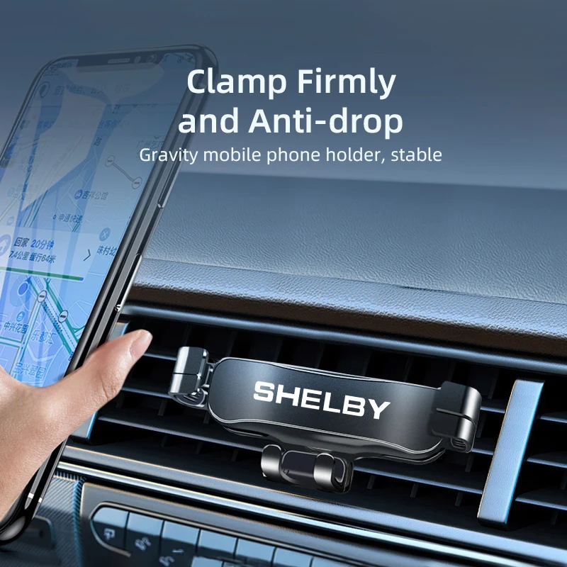 

Car Phone Holder For Ford SHELBY Gravity Smartphone Stands Telephone Holder Car Air Conditioning Vent Clip Phone GPS Bracket