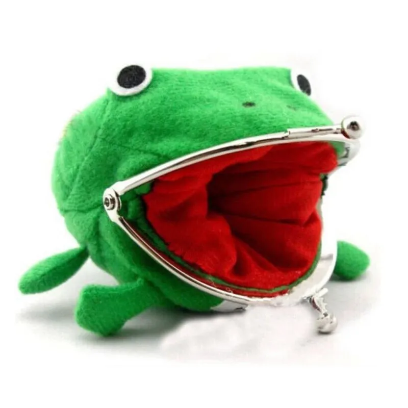 1 PC Frog Coin Purses Women's Wallet Pouch Manga Shape Fluff Clutch Cute Purse Holder Adult Kids Girls Gift Bags | Багаж и сумки