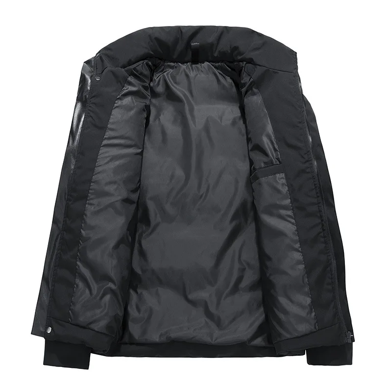 

2021 Winter Men's Large Slim Down Jacket With Stand Collar