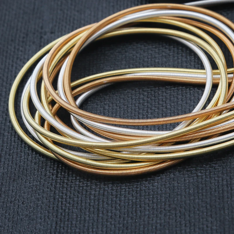 Пружинная цепочка из железа с золотым родием 1 8 мм м/лот изящная для изготовления