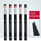 1 шт. карандаш для бровей HANDAIYAN с 4 кисточками водостойкая жидкая тату-ручка для бровей усилитель оттенок 4 цвета макияж TSLM2