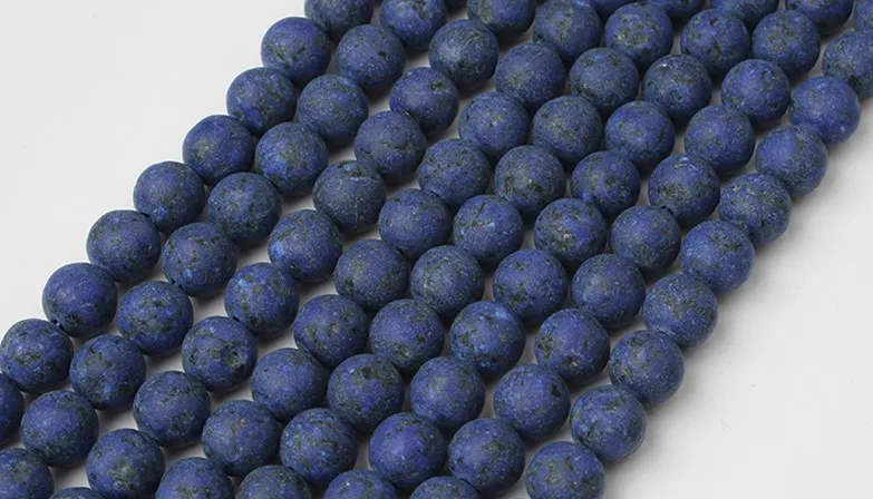 Lapis Lazuli LanLi 8 мм натуральные ювелирные изделия темно-синий лазурит свободные бусины DIY модный браслет ожерелье серьги шпильки аксессуары - Цвет: Lapis Lazuli