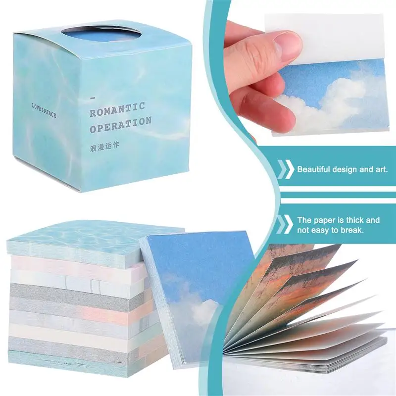 

1 Box Simple Note Hand Account Decorative Paper Box Note Backing Paper